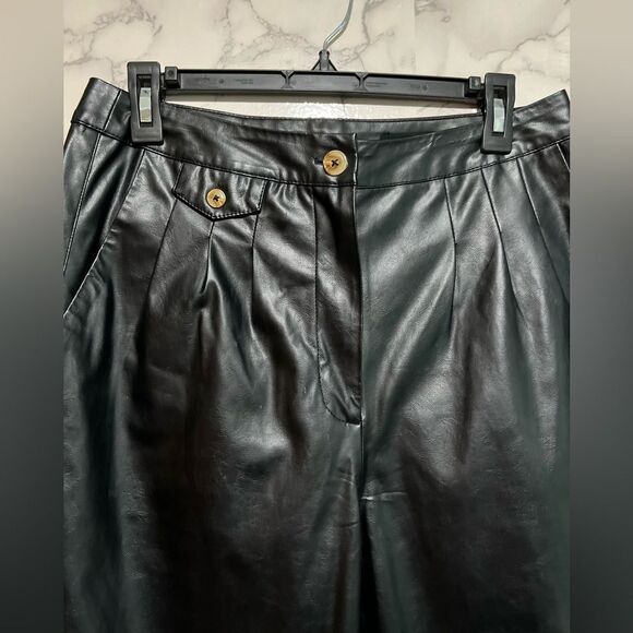 Blank NYC Faux Leather Pleated Trousers - Picture 7 of 15